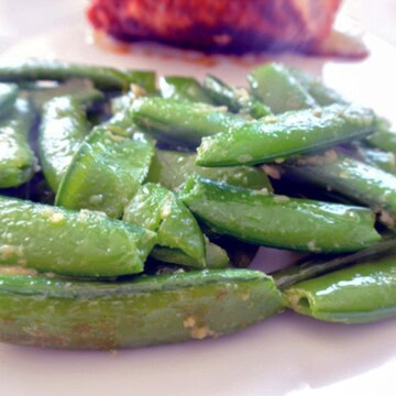 Garlic Ginger Sugar Snap Peas