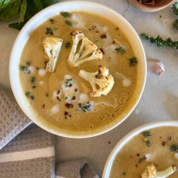 Quick and Easy Roasted Cauliflower Soup