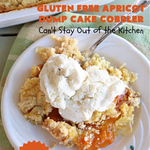 Gluten Free Apricot Dump Cake Cobbler