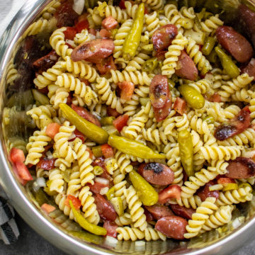 Chicago Hot Dog Pasta Salad