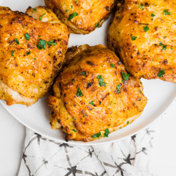 Air Fryer Chicken Thighs Bone-in with Crispy Skin