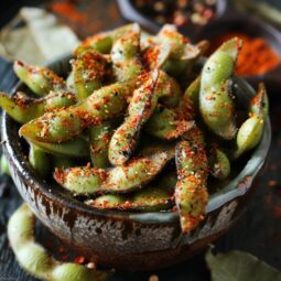 Spicy Roasted Edamame