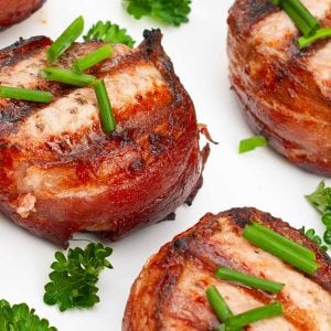 Bacon Wrapped Pork Tenderloin Medallions
