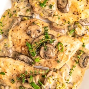 Skillet Asiago Chicken and Mushrooms