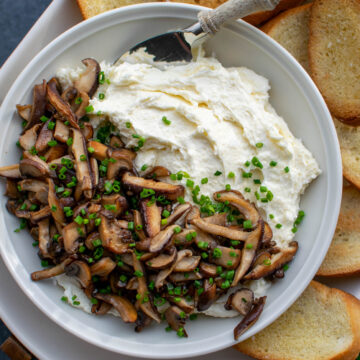 Whipped Camembert Butter with Mushrooms