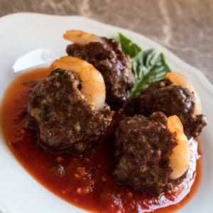 Smoked Shrimp In Italian Meatballs
