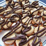 Frozen Chocolate Peanut Butter Banana Pretzel Bites