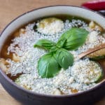 One Pot Vegetarian Spinach Tortellini Soup