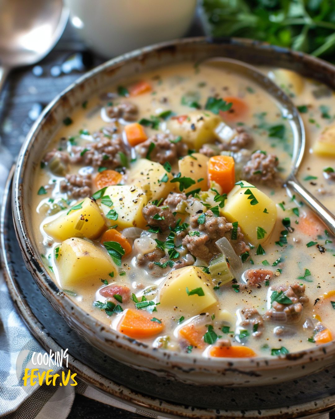 Creamy Potato & Hamburger Soup