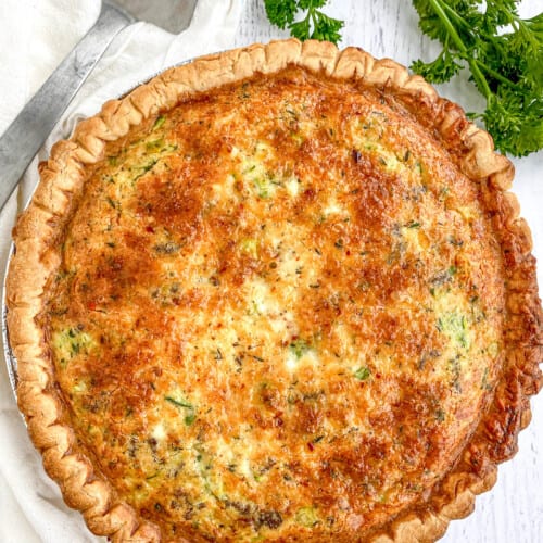 Zucchini Quiche with Ground Beef