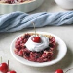 Cheerful Cherry Cobbler (healthy, easy, vegan)