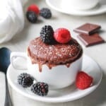 Double Chocolate Protein Mug Cake (made with oats)