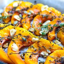 Kabocha Squash Roasted With Thyme & Garlic