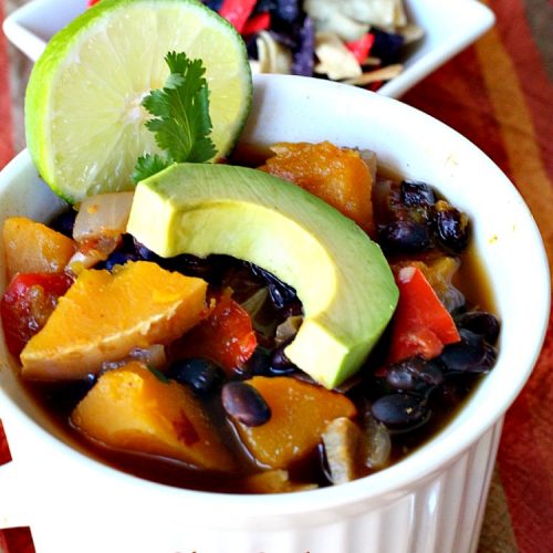 Slow Cooker Butternut Squash Chipotle Chili