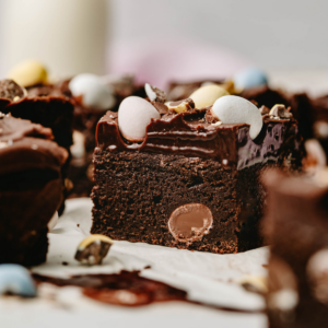 Frosted Mini Egg Brownies