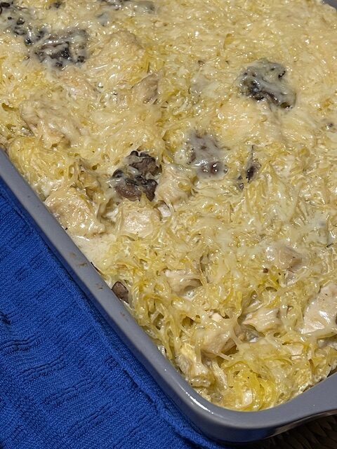 Chicken Tetrazzini with Spaghetti Squash
