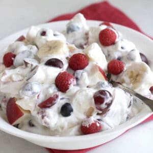 Fruit Salad with Whipped Cream