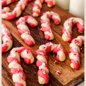 Cute Candy Cane Christmas Cookies