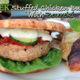 Greek Stuffed Chicken Burgers