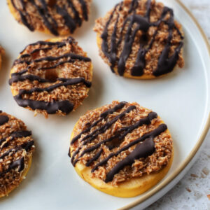 Healthy Samoa Caramel Apple Slices
