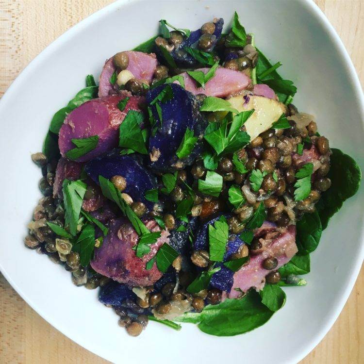Potato Lentil Salad With Dijon Vinaigrette