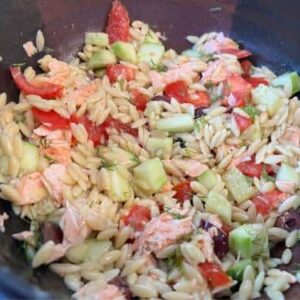 Easy Orzo Salmon Salad Recipe