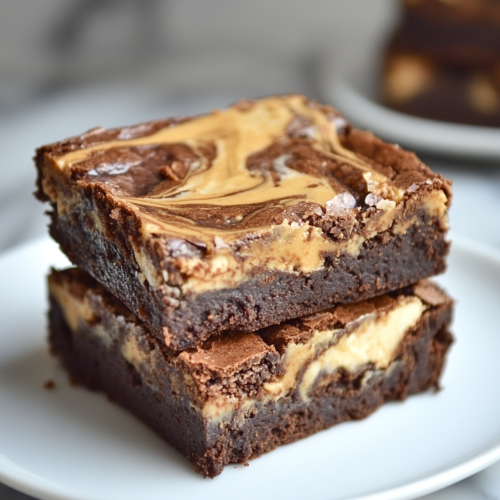Peanut Butter Cream Cheese Swirl Brownies