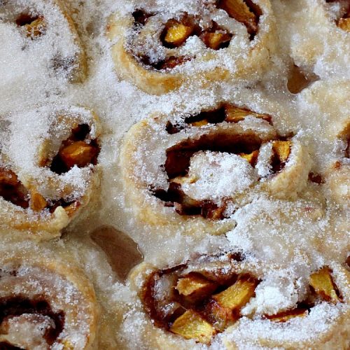 Peach Pinwheel Cobbler