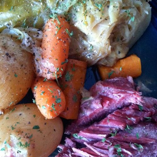 Corned Beef and Cabbage (boiled dinner)