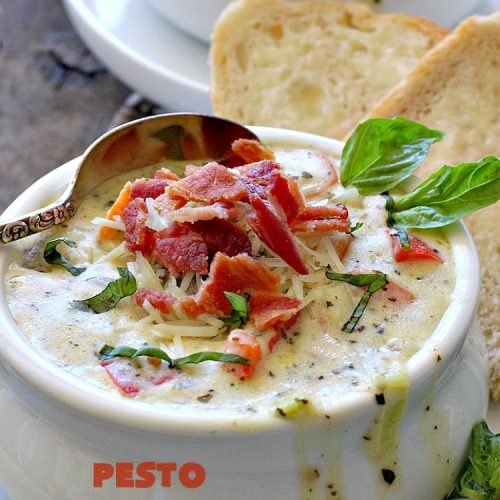 Pesto Potato Soup