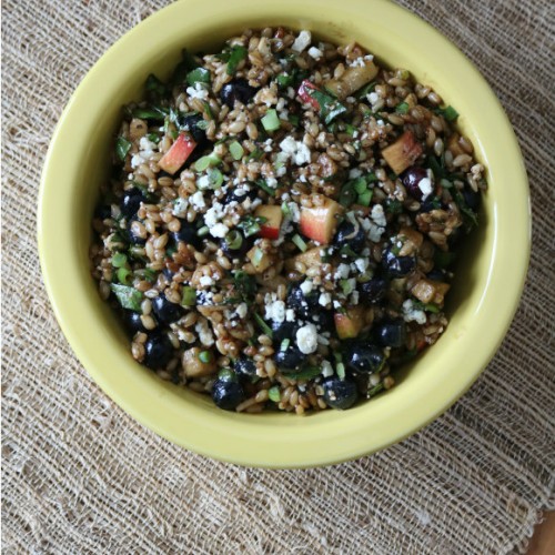 Barley Blueberry and Blue Cheese Bowl