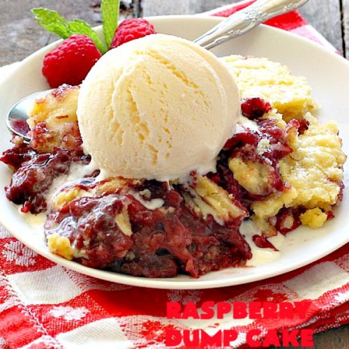 Raspberry Dump Cake Cobbler