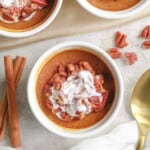 Healthy Pumpkin Custard with Maple Roasted Pecans