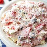 Red, White, and Blue Cheesecake Salad
