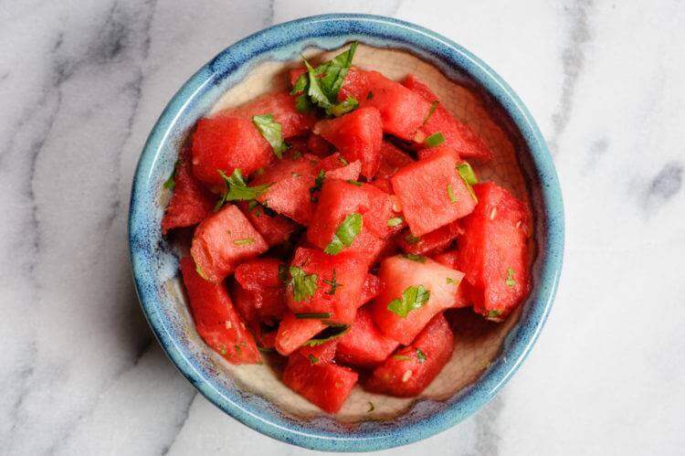 Watermelon Salad with Jalapeno and Lime