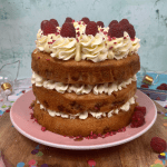 White Chocolate and Raspberry Cake
