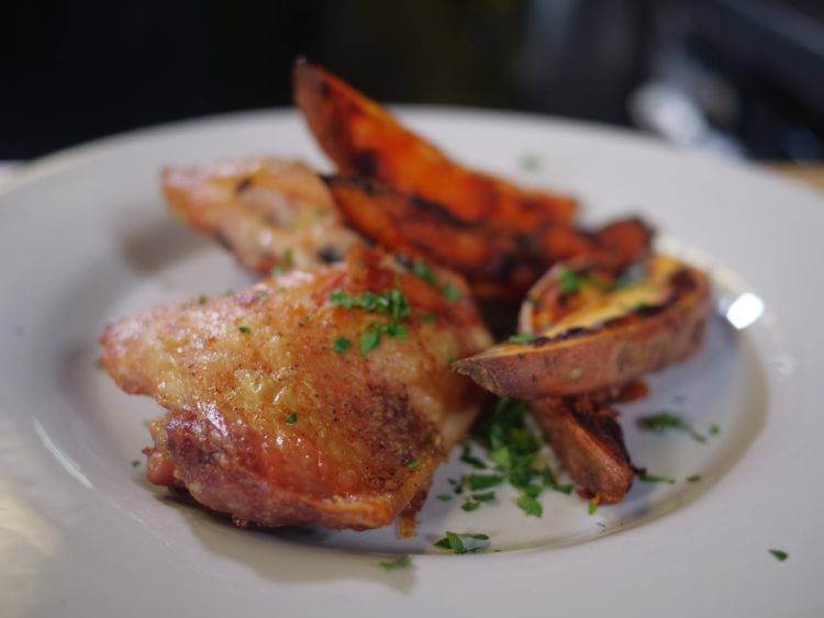 Roast Chicken with sweet potatoes