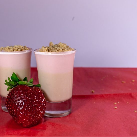 Strawberry Cheesecake Pudding Shots