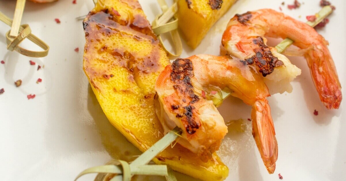 Grilled Mango with Shrimp