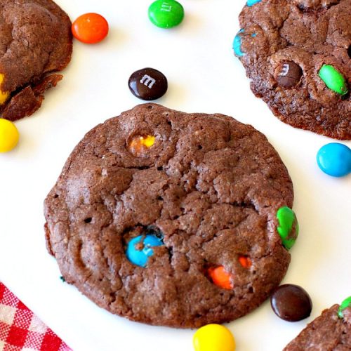 Chocolate M&M Cake Mix Cookies