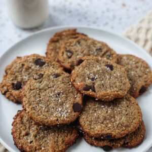Chewy Vegan Chocolate Chip Cookies (Nut-free, Gluten Free)