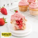 Strawberry Filled Vanilla Cupcakes