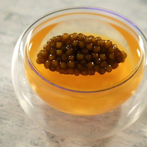 Sparkling Jelly with Golden Caviar