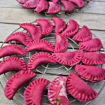 Red Beet Ravioli with Spinach and Goat Cheese