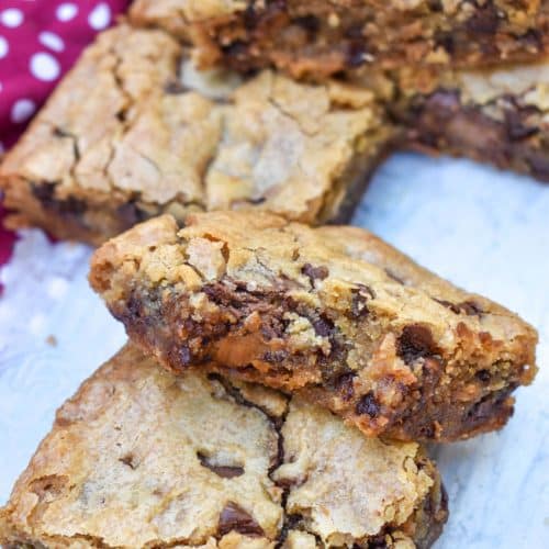 Rolo Chocolate Chip Blondies