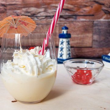 Boozy Eggnog Milkshake {three ingredients summer treat}