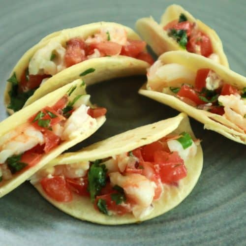 Mini Prawn Tacos with Tomato Salsa