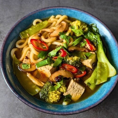 Tofu Udon Noodle Soup