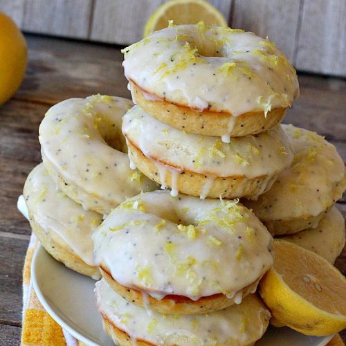 Glazed Lemon Poppyseed Donuts