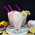 Homemade Lemonade with Raspberry Cream